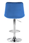 Toni High Stool in Chrome Velvet