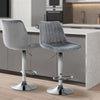 Toni High Stool in Chrome Velvet