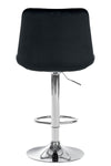Toni High Stool in Chrome Velvet