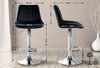 Toni High Stool in Chrome Velvet