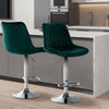 Toni High Stool in Chrome Velvet