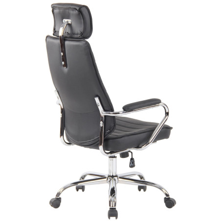 Cadeira DARK DUDECO - Material do assento: Pele Sintética e alcachoado duplo 
Material de estrutura: Alumínio
Encosto: Ergonómic