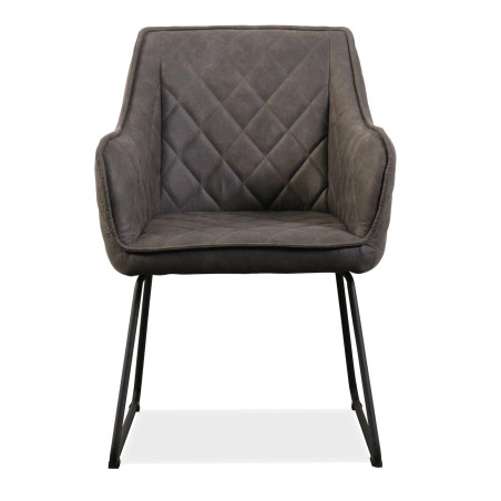 Atenas Armchair DUDECO - Seat material: Padded and upholstered in faux leather
Frame material: Steel with chrome finish
Total 
