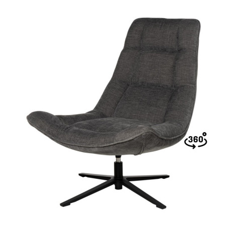 Cadeira Elvas DUDECO - Material  estrutura: Aço com acabamento em preto
Material do assento: Tecido e pele sintética
Largura tot