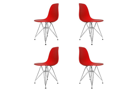 Pack of 4 Oslo Chairs in Chrome