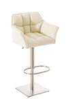 Banco Alto Damaso Pele Sintética Cromado
