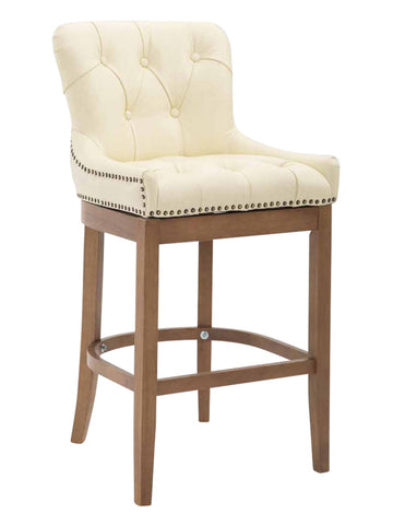 Taburete Alto Lakewood Piel Natural Roble 