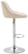 Lazio High Bar Stool Chrome Synthetic Leather