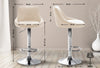 Lazio High Bar Stool Chrome Synthetic Leather