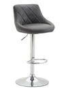 Lazio High Bar Stool Chrome Synthetic Leather