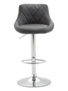 Lazio High Bar Stool Chrome Synthetic Leather