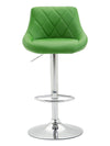 Lazio High Bar Stool Chrome Synthetic Leather