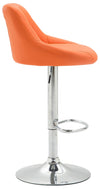 Lazio High Bar Stool Chrome Synthetic Leather