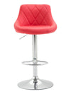 Lazio High Bar Stool Chrome Synthetic Leather
