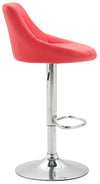 Lazio High Bar Stool Chrome Synthetic Leather
