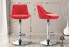 Lazio High Bar Stool Chrome Synthetic Leather