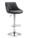 Lazio High Bar Stool Chrome Synthetic Leather