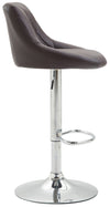 Lazio High Bar Stool Chrome Synthetic Leather