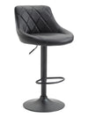 Lazio High Stool Black Synthetic Leather