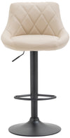 Lazio High Stool Black Synthetic Leather