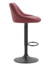 Lazio High Stool Black Synthetic Leather