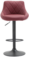 Lazio High Stool Black Synthetic Leather