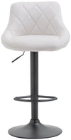 Lazio High Stool Black Synthetic Leather