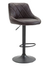 Lazio High Stool Black Synthetic Leather
