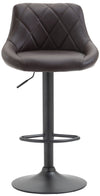 Lazio High Stool Black Synthetic Leather