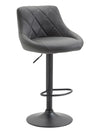 Lazio High Stool Black Synthetic Leather