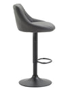 Lazio High Stool Black Synthetic Leather