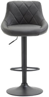 Lazio High Stool Black Synthetic Leather