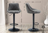 Lazio High Stool Black Synthetic Leather
