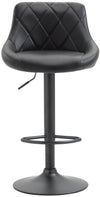 Lazio High Stool Black Synthetic Leather
