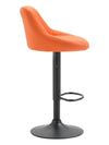 Lazio High Stool Black Synthetic Leather