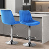 Toni High Stool in Chrome Velvet