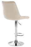 Toni High Stool in Chrome Velvet