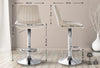 Toni High Stool in Chrome Velvet