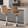 Toni High Stool in Chrome Velvet