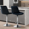 Toni High Stool in Chrome Velvet