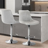 Toni High Stool in Chrome Velvet