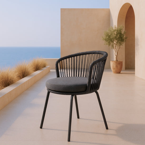 Cadeira de exterior cinza VILMA