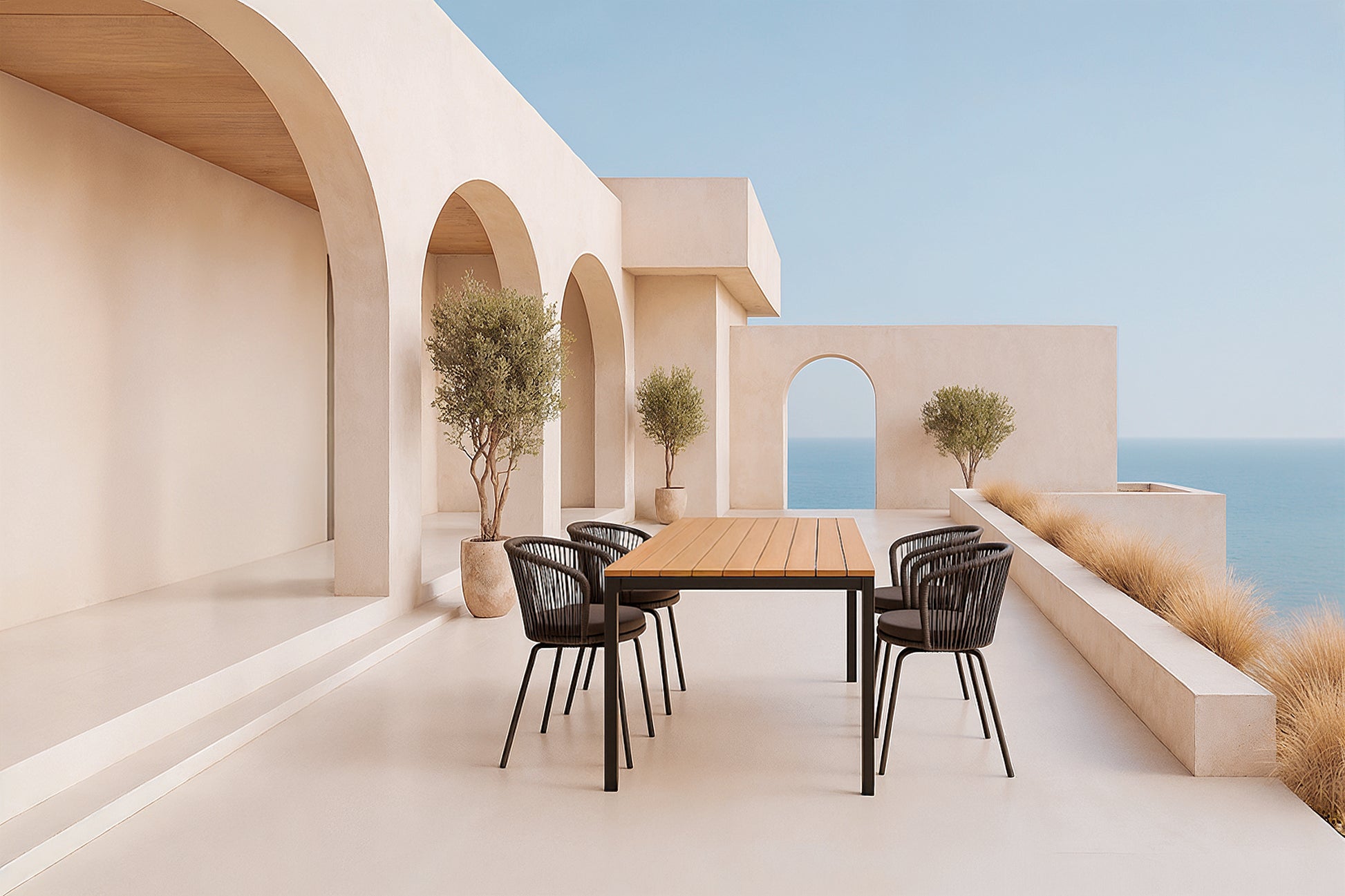 Cadeira de exterior cinza VILMA