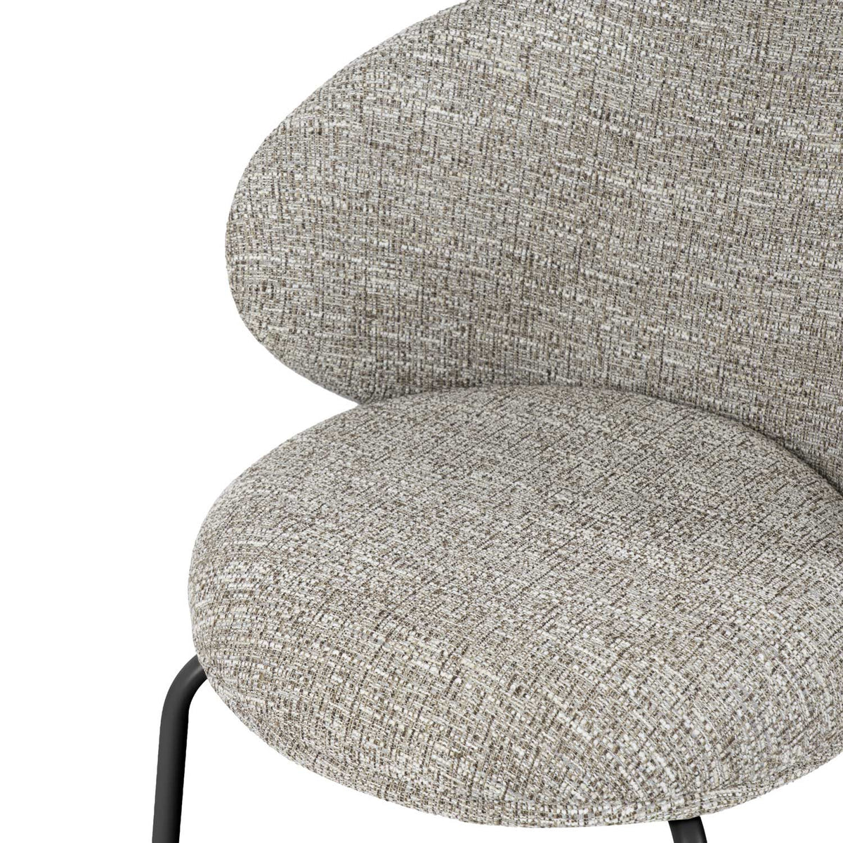 Cadeira Lisbet taupe pés pretos