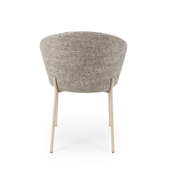 Cadeira Lisbet taupe pés bege