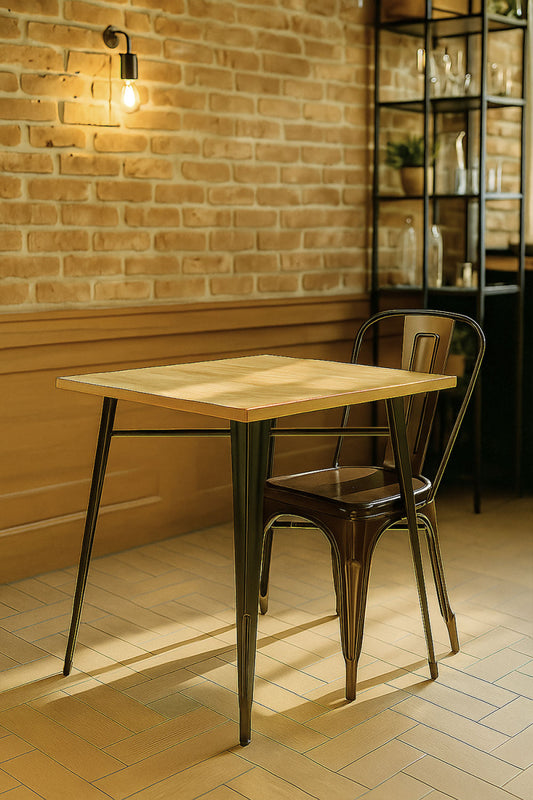 Mesa Leeds Cuadrada Madera Natural 70