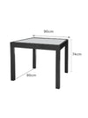 Thais Extendable Aluminum Outdoor Table 90 -180