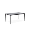 Mesa Arya 180 cm com tampo cerâmico cinzento e base preta