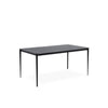 Mesa Arya 160 cm com tampo cerâmico preto e base preta