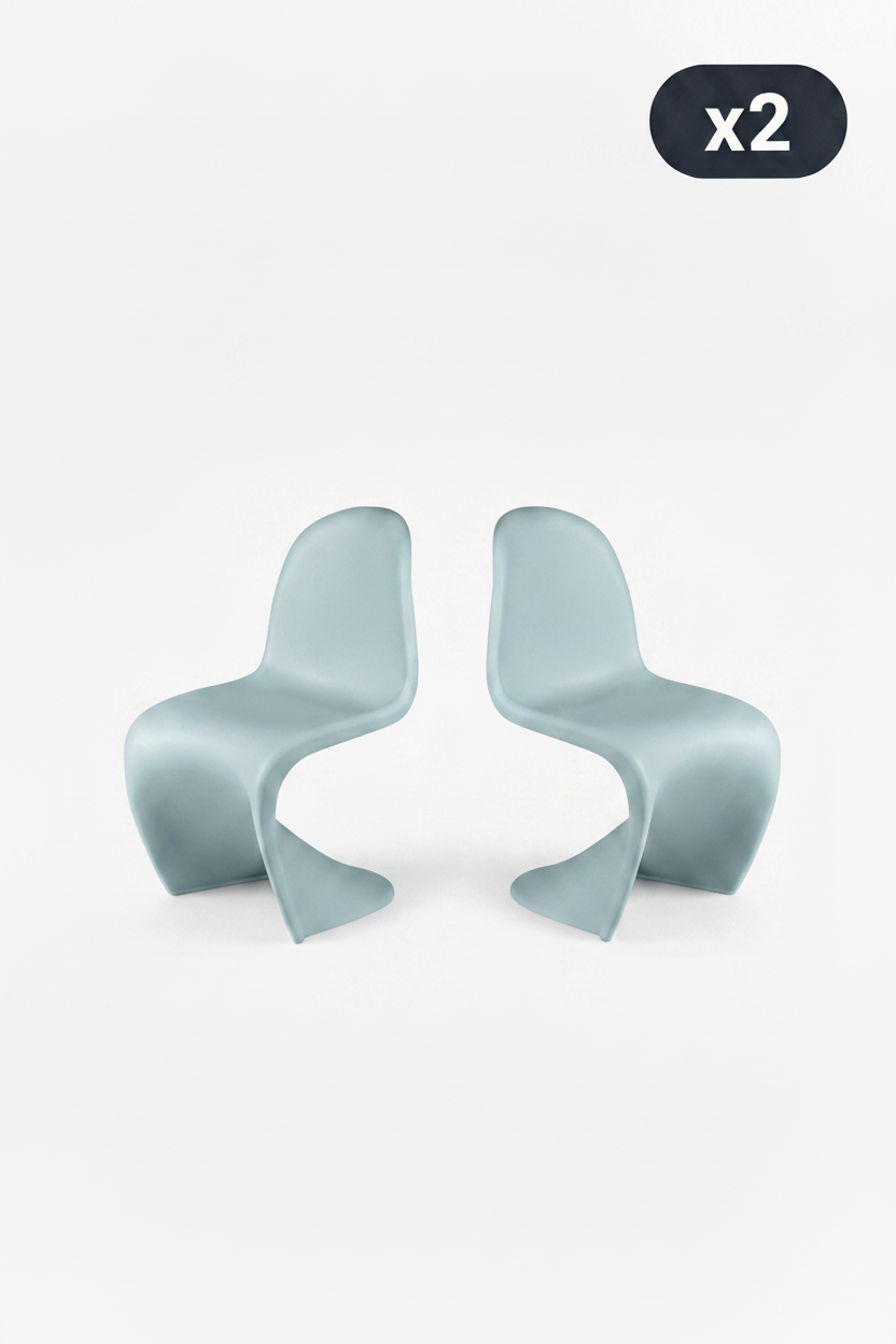 Cadeira Wavy Kids Pack 2 - Azul água x2